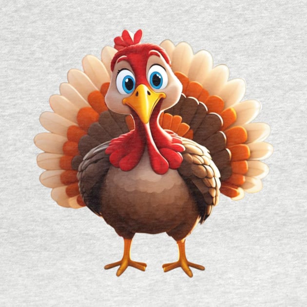 Cute Thanksgiving Turkey by Little Duck Designs